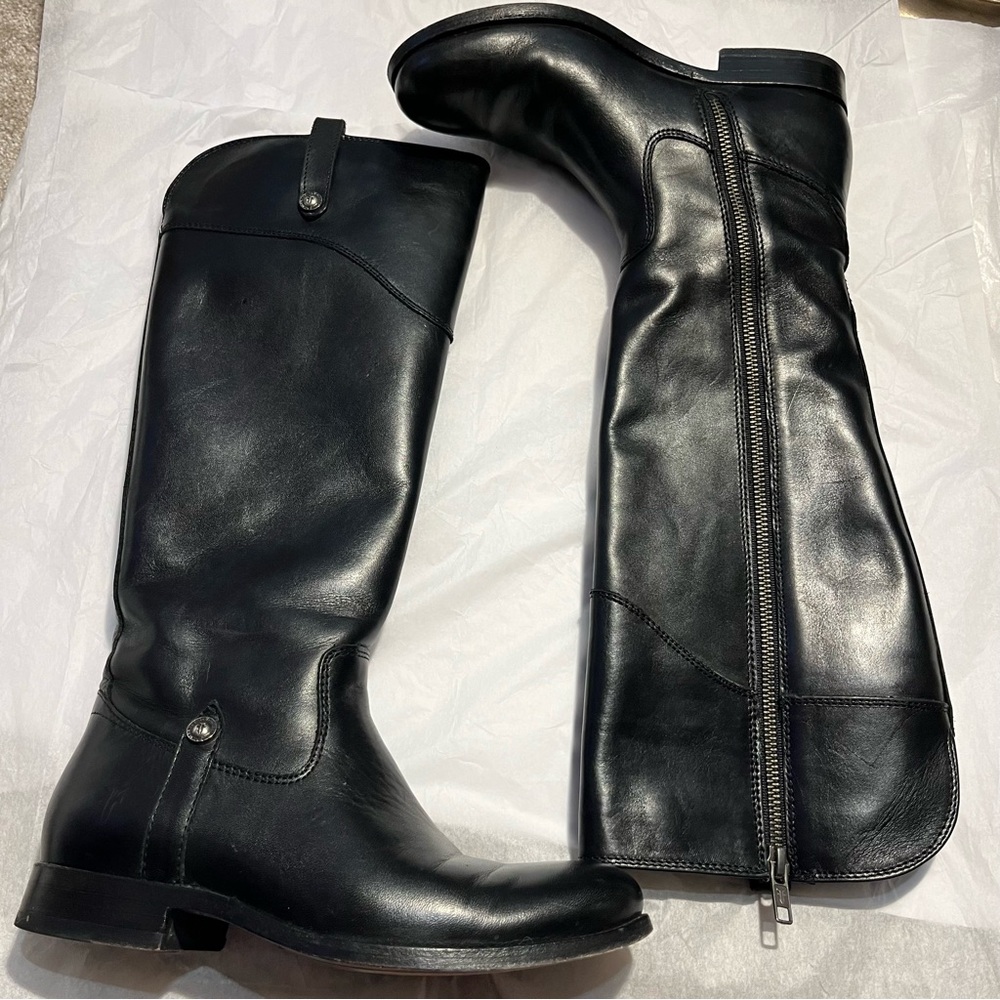 Frye Melissa Tall Black Leather Boot 6